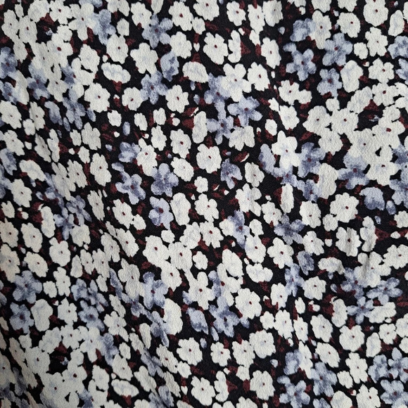 Abercrombie & Fitch White Blue Romantic Side Slit Slip Midi Skirt Size XS - Picture 3 of 7